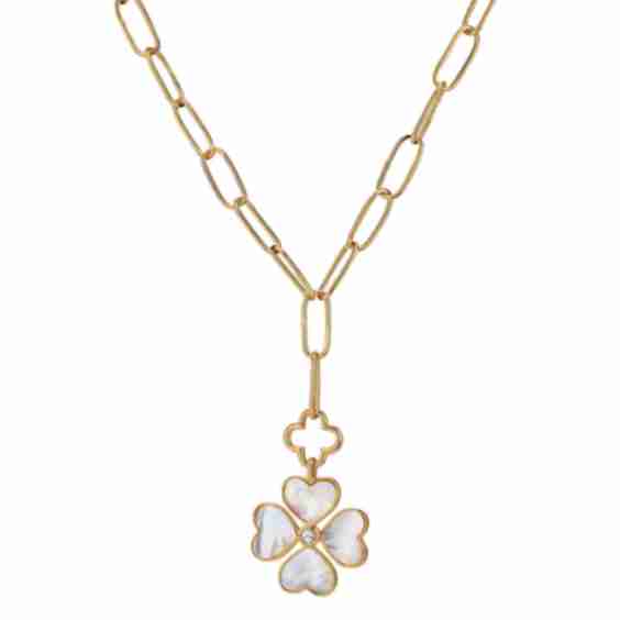 Heart Clover Charm + Clover Lariat
