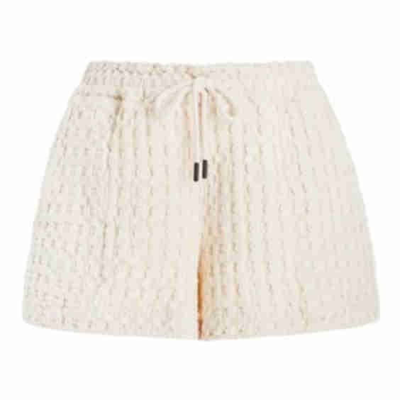 Drizzle Waffle-Knit Cotton Shorts