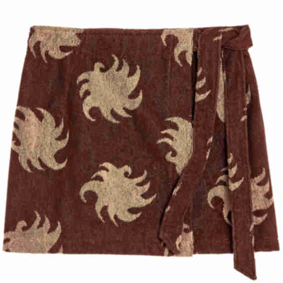 Mocha Ember Cove Wrap Skirt
