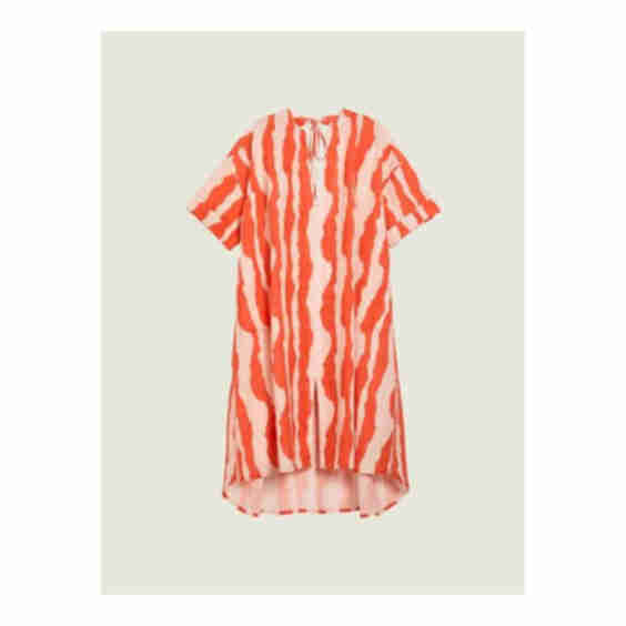 Camila Tangelo Linen Dress