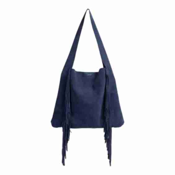 Italian Suede Fringe Hobo