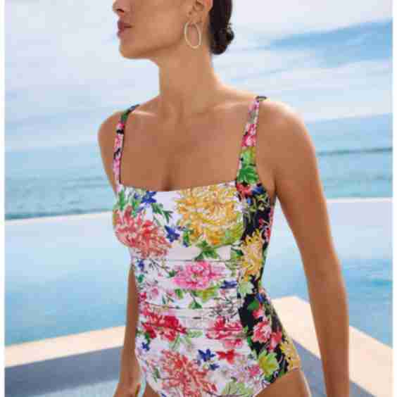 Metalli Mix Ruched One Piece