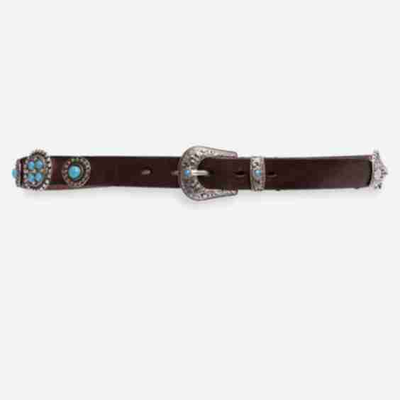 Luminosa Turquoise Italian Leather Belt