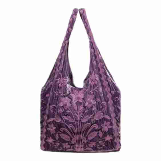 Velvet Slouchy Tote