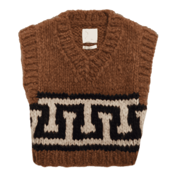 The Kavi Greek Key Vest in Cashmere