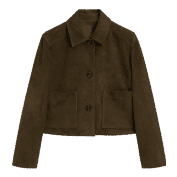 Suede Jacket with Buttons