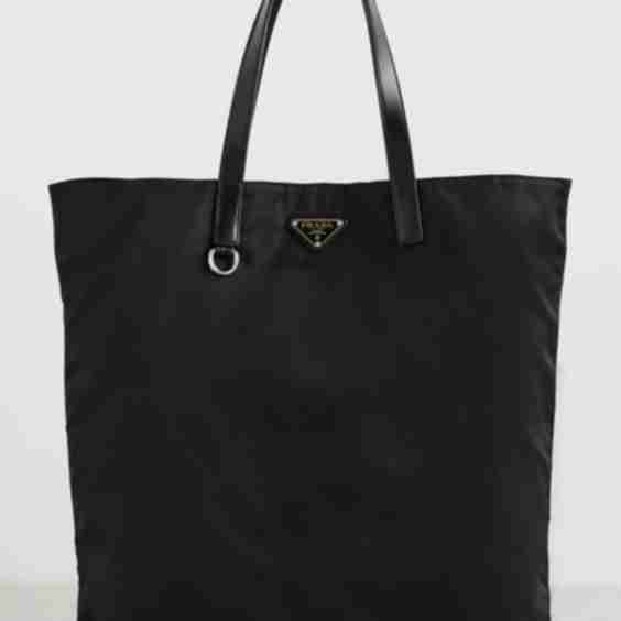 Prada Black Nylon Convertible Large Tote