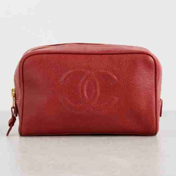 Chanel Red Caviar Cosmetic Pouch