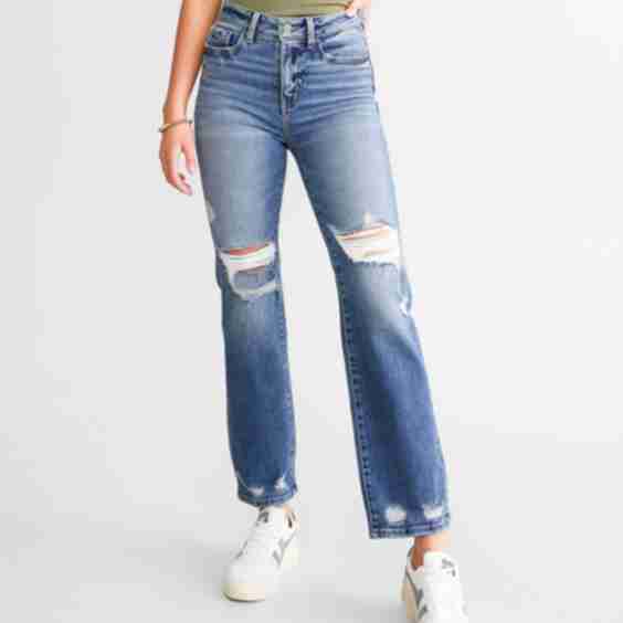 Fit No. 35 Cropped Straight Stretch Jean