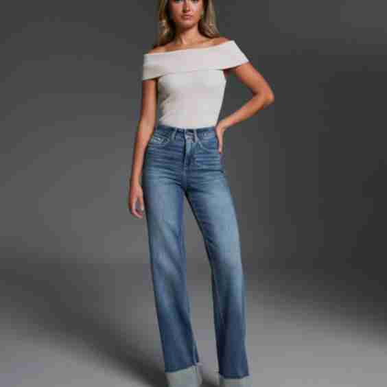 Fit No. 35 Wide Leg Stretch Cuffed Jean