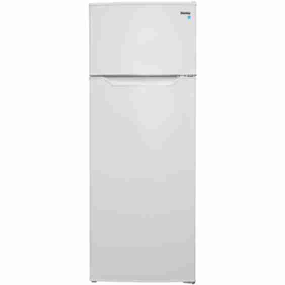 21 Inch Freestanding Top-Freezer Refrigerator with 7.4 Cu. Ft. Capacity, 3 Glass Shelves, Crisper Drawer, Tall Bottle Storage, Reversible Door, and ENERGY STAR