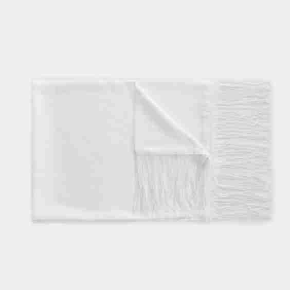 White Formal Scarf