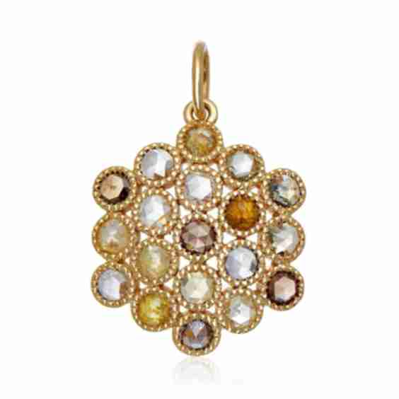 Josephine 18K Yellow Gold Diamond Pendant