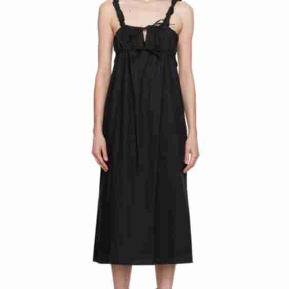 The Ruched Tie Midi Dress