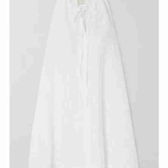 + Net Sustain Gathered Linen Mini Dress