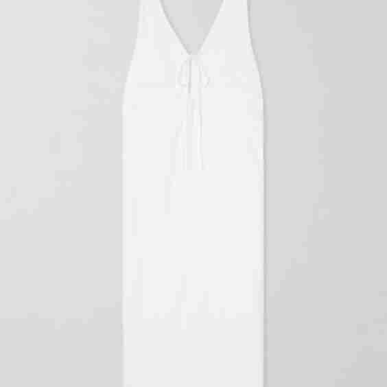 Cutout Washed Linen Maxi Dress
