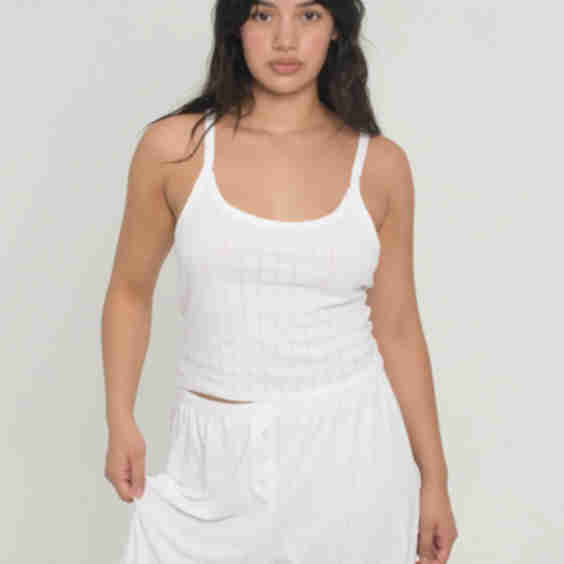 Pointelle Scoop Tank