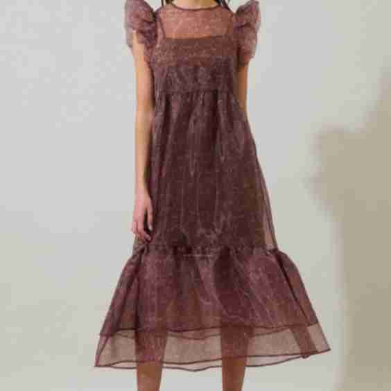 Mey Organza Roice Flutter Midi Dress