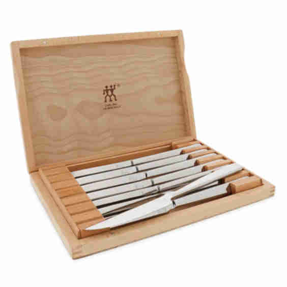 8-Piece Stainless Steel Steak Knife Set with Presentation Case