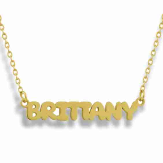 Custom/Personalized Bubble Nameplate Necklace