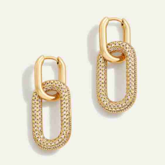 Reversible Pave Link Earrings