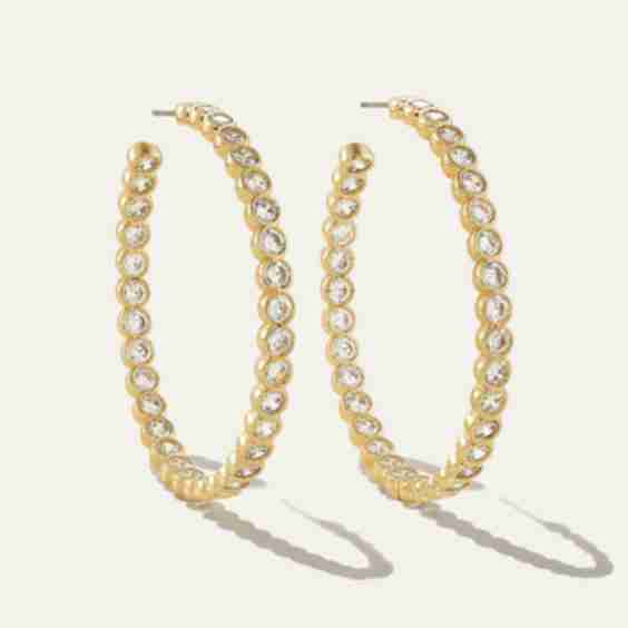 Bezel Set Essential Hoop Earrings
