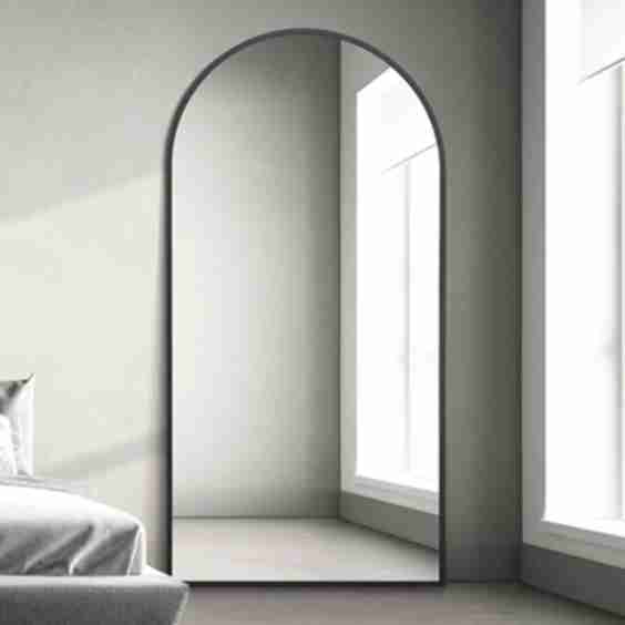Extra Large Black Arched Mirror 180 Cm X 110 Cm
