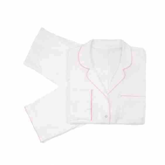 Liza Pointelle Cotton Long Pajamas