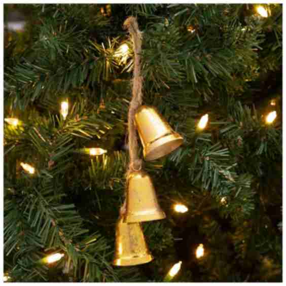 Shiny Gold Bells Ornaments