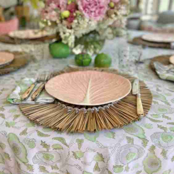 Celadon Buttercup Tablecloth