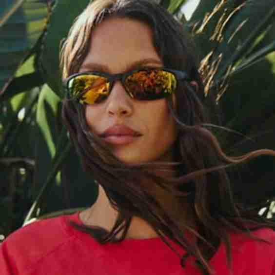 Orange Mirror Polarized Running Sunglasses