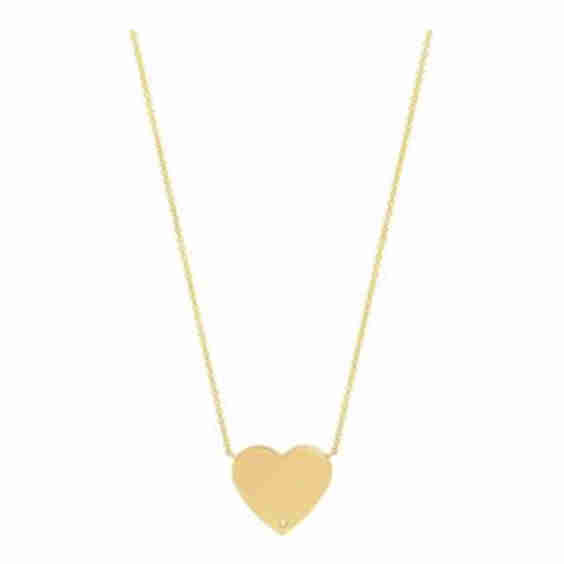 MS x SRJ Single Diamond Heart Necklace