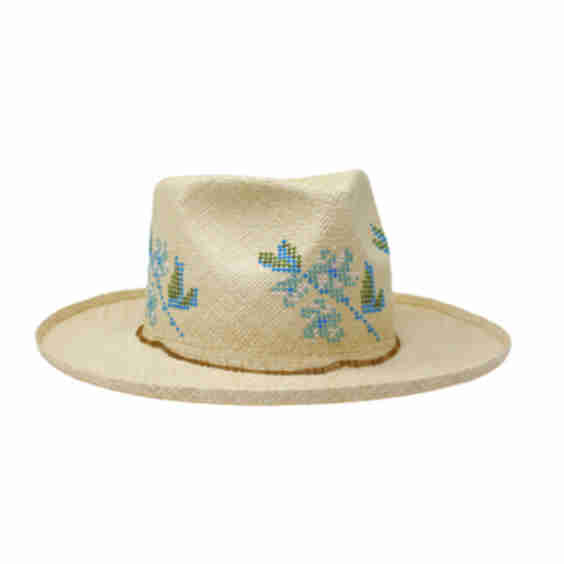 Freesia Cross-Stitch Hat