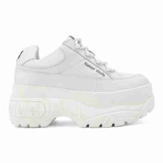Sporty White Low Top Sneakers