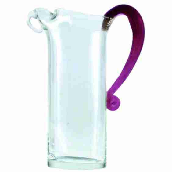 Victor Clear And Violet Blown Glass Water Jug