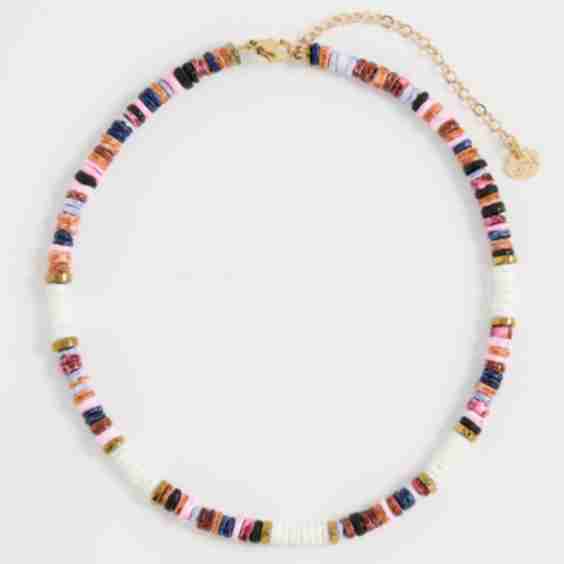 Multi Color Dyed Sea Shell Puka Necklace