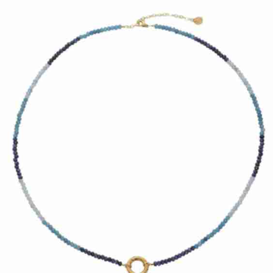 Blue Turquoise Agate Beaded Necklace