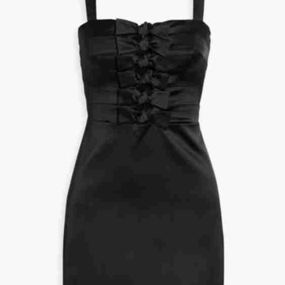 Kennedy Satin Bow-Detailed Mini Dress