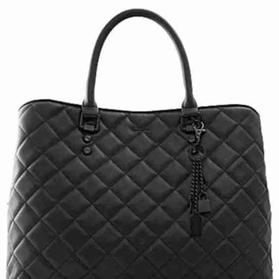 Chipper Quilted Laptop Crossbody Tote Bag