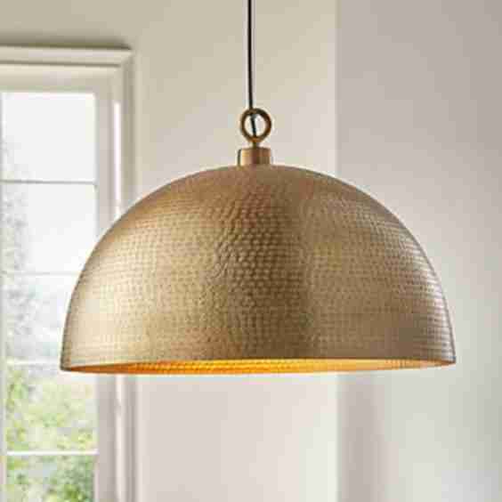 Metal Dome Pendant Light 24"