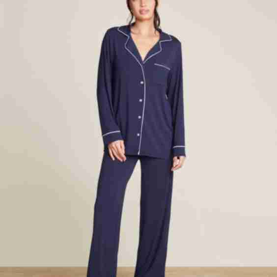 Luxe Milk Jersey Piped Pajama Set