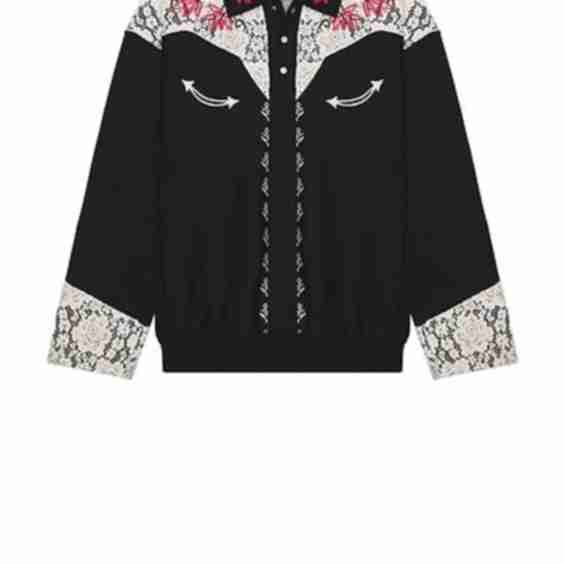 Western Shirt Style Collared Crew