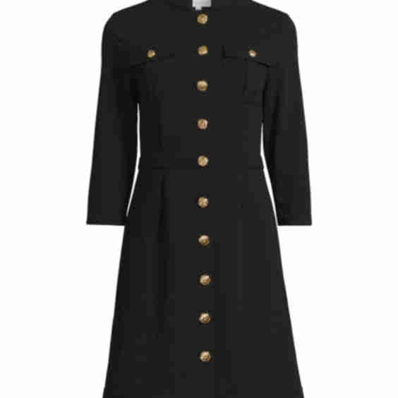 Stretch Deco Crepe Utility Sheath Dress