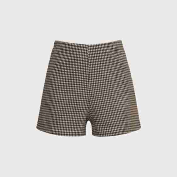 High Waisted Plaid Shorts
