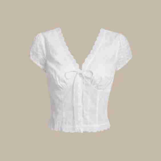 Textured Cap Sleeve Blouse