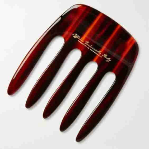 Red Horn-Effect Acetate Pick Comb