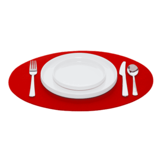 Oval Merino Wool Felt Placemat