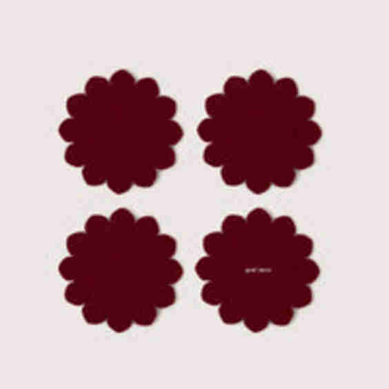 Bierfilzl Merino Wool Felt Crest Coaster Solid 4 Pack