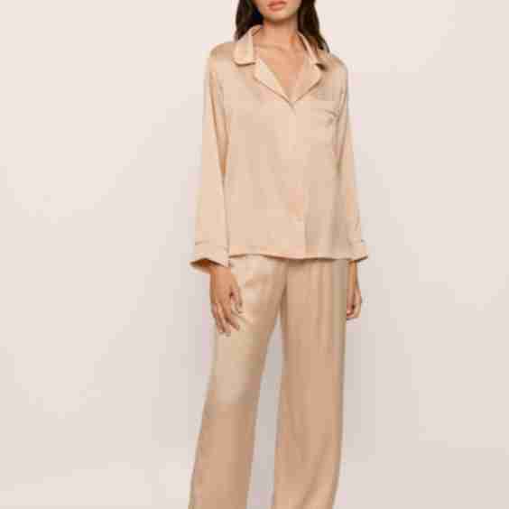 Inez Washable Silk Long PJ Set