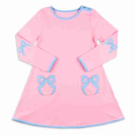 Girls Bow Pocket Dress